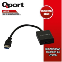 QPORT Q-UHD USB 3.0 TO HDMI ÇEVİRİCİ