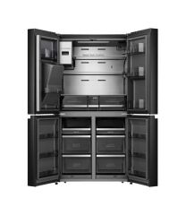 HISENSE RQ760N4IFE 577 LT. 4 KAPILI GARDIROP TİPİ NO FROST SU ve BUZ HAZNELİ EKRANLI BUZDOLABI SİYAH