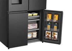 HISENSE RQ760N4SBFE 584 LT. 4 KAPILI GARDIROP TİPİ NO FROST SU ve BUZ HAZNELİ BUZDOLABI SİYAH