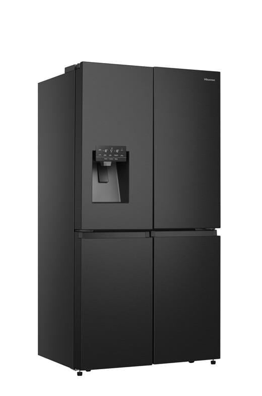HISENSE RQ760N4SBFE 584 LT. 4 KAPILI GARDIROP TİPİ NO FROST SU ve BUZ HAZNELİ BUZDOLABI SİYAH