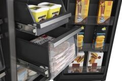 HISENSE RQ760N4SBFE 584 LT. 4 KAPILI GARDIROP TİPİ NO FROST SU ve BUZ HAZNELİ BUZDOLABI SİYAH