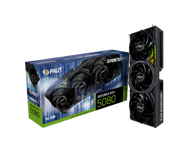 Palit RTX5080 GAMINGPRO 16GB 256Bit GDDR7 3x DP, HDMI, DLSS 4, NVIDIA Reflex 2