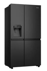 HISENSE RS818N4TFE 632 LT. GARDIROP TİPİ NO FROST SU ve BUZ HAZNELİ BUZDOLABI SİYAH
