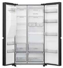 HISENSE RS818N4TFE 632 LT. GARDIROP TİPİ NO FROST SU ve BUZ HAZNELİ BUZDOLABI SİYAH