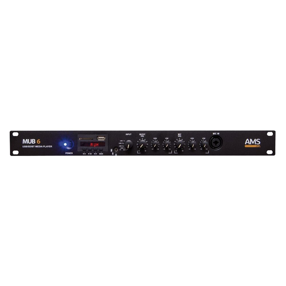 Ams MUB 6 USB/SD/BT 19'' Multimedya Oynatıcı, Siyah
