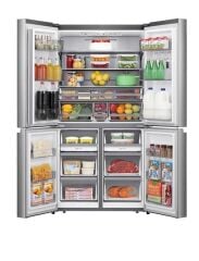 HISENSE RQ758N4SBSE 609 LT. 4 KAPILI GARDIROP TİPİ NO FROST İNOX BUZDOLABI