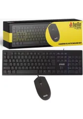 HELLO HL-2573 ISIKLI KABLOLU OYUNCU KLAVYE + MOUSE