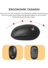 LENOVO LECOO KW200 SİYAH USB Q TYPE KABLOSUZ KLAVYE & MOUSE SET