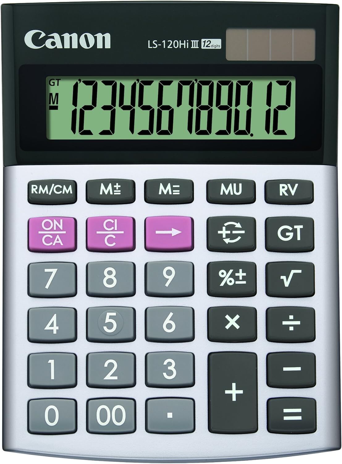 Canon LS-120 HI III 12 Hane Masa Üstü Hesap Makinesi, Gümüş