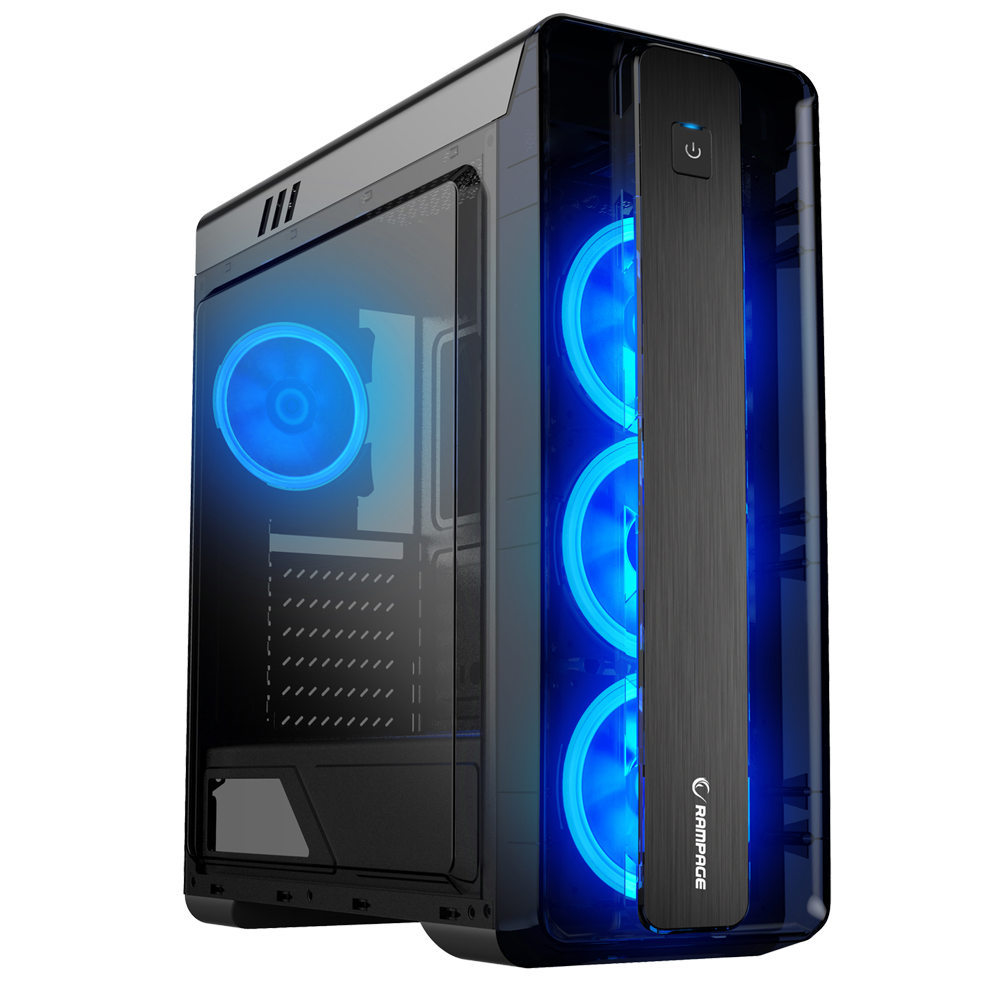 Rampage Prestige Rainbow Fanlı Mid Tower Siyah Oyuncu Kasası