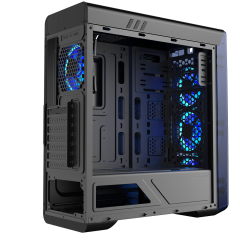 Rampage Prestige Rainbow Fanlı Mid Tower Siyah Oyuncu Kasası