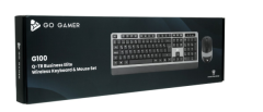 GO GAMER G100 BUSINESS ELITE KABLOSUZ Q KLAVYE MOUSE SET SIYAH/GRI