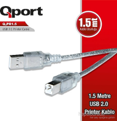 Qport Q-PR1.5 1.5 m USB 2.0 Yazıcı Kablosu