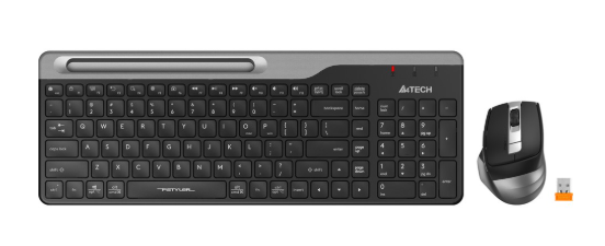 A4 TECH FB2535C BLUETOOTH-KABLOSUZ Q MULTIMEDYA KLAVYE + MOUSE SET GRI