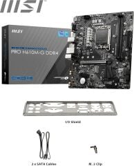 MSI Pro H610M-G DDR4 1700 3200(OC) PCI-E Gen 4 M.2 1G Lan mATX Anakart