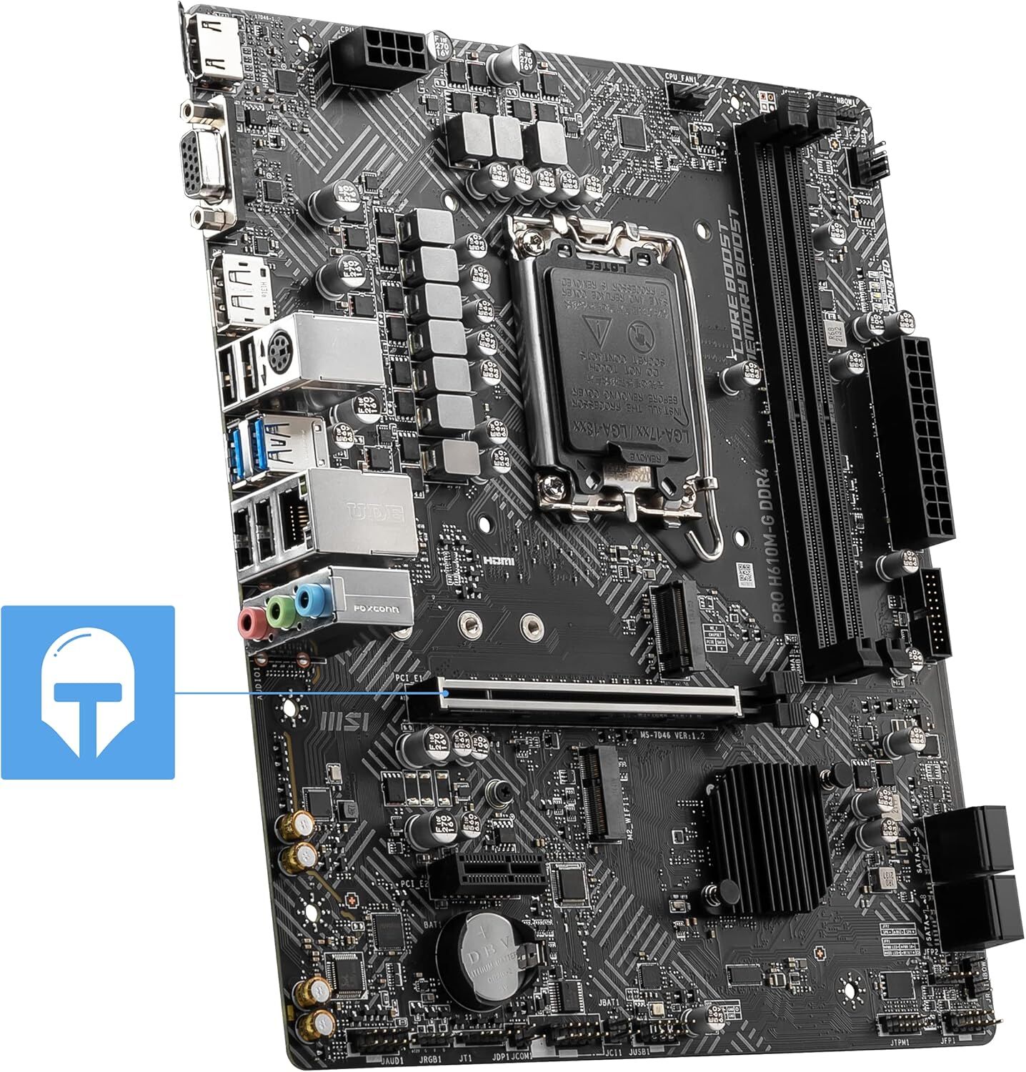 MSI Pro H610M-G DDR4 1700 3200(OC) PCI-E Gen 4 M.2 1G Lan mATX Anakart