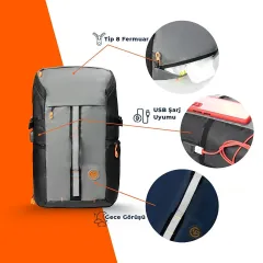 Npo Adventure Sport 16'' Laptop Sırt Çantası, Turuncu