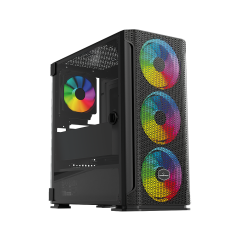 Rampage Trapper RGB Fan 650W 80+ Bronze Siyah Oyuncu Kasası