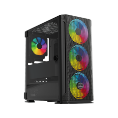 Rampage Trapper RGB Fan 650W 80+ Bronze Siyah Oyuncu Kasası