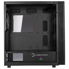 Gamepower Dawn TG ARGB Fan E-ATX Siyah Oyuncu Kasası