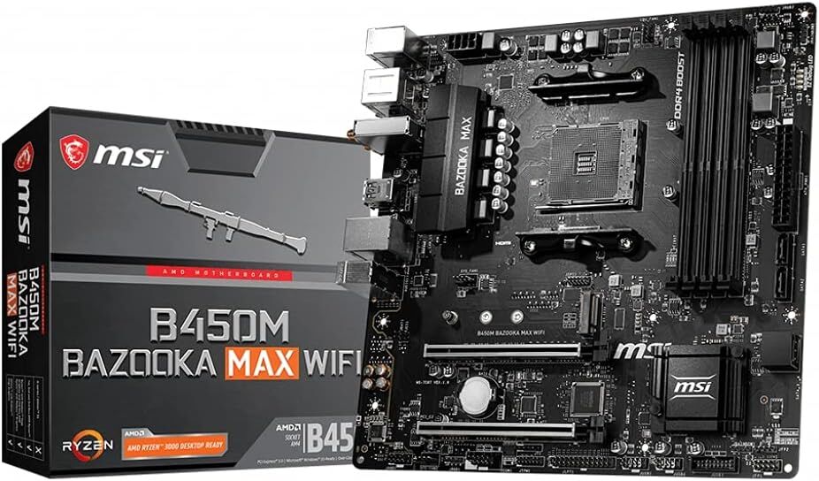 Msi B450M Bazooka Max Wi-Fi AMD AM4 DDR4 Micro ATX Anakart