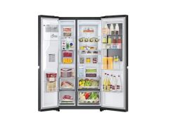 GR-X24FMKBL563 L, LG InstaView Kapı İçi Çok Kapılı Buzdolabı, Dispenser, İnverter Lineer Kompresör