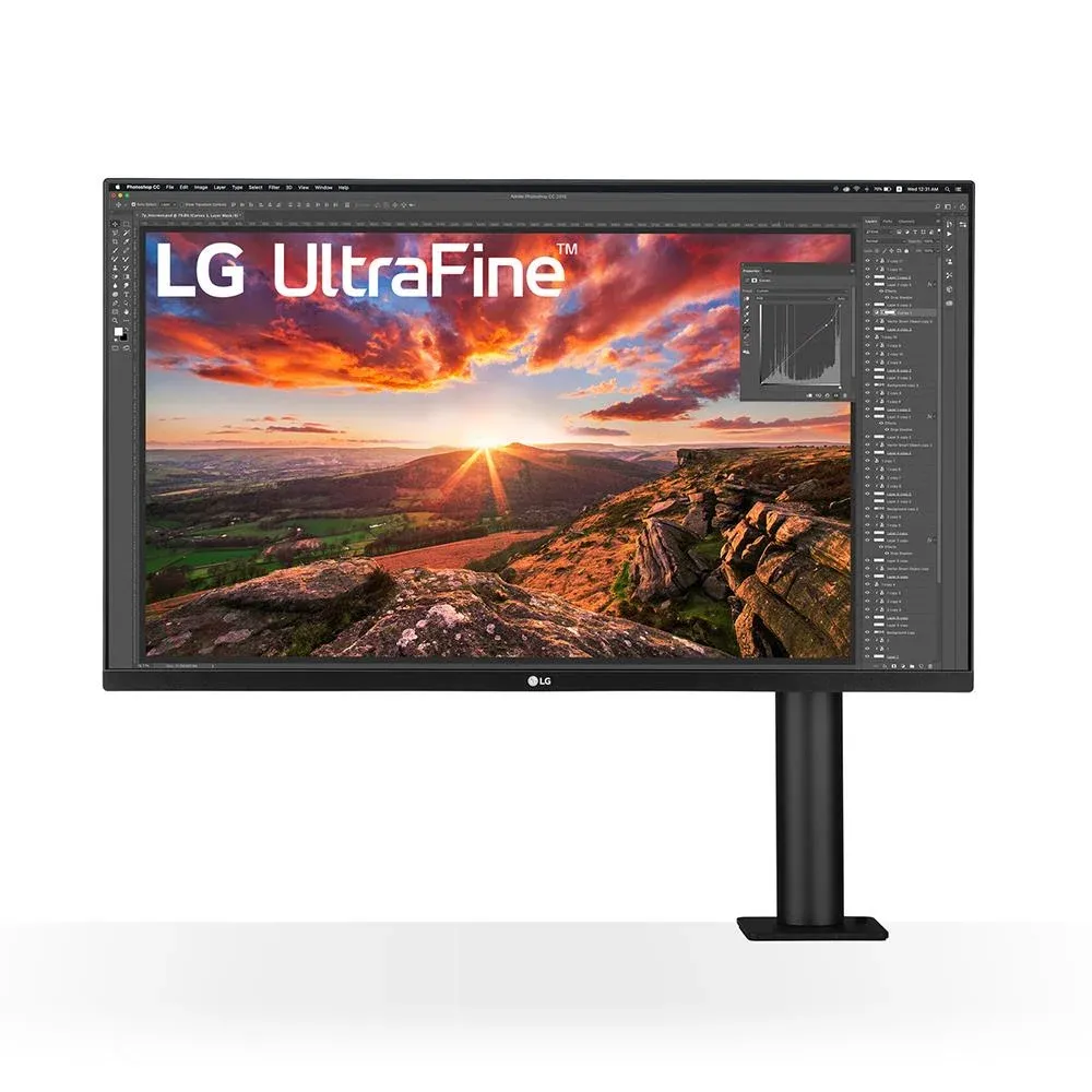 LG UltraFine 32UN880P-B 31.5 5 ms 4K Pivot IPS 60 Hz Monitör, Siyah