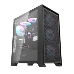 Aigo DRX70 Mesh 80+ Bronze 750W Argb Mid Tower Kasa, Siyah