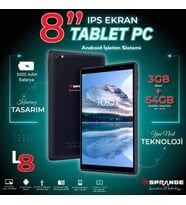 Sprange L8 8 İnç 3GB Ram 64GB Dahili Hafıza Tablet Pc