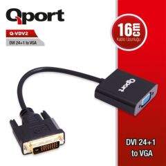 Qport Q-VDV2 Dvi to Vga Dönüştürücü