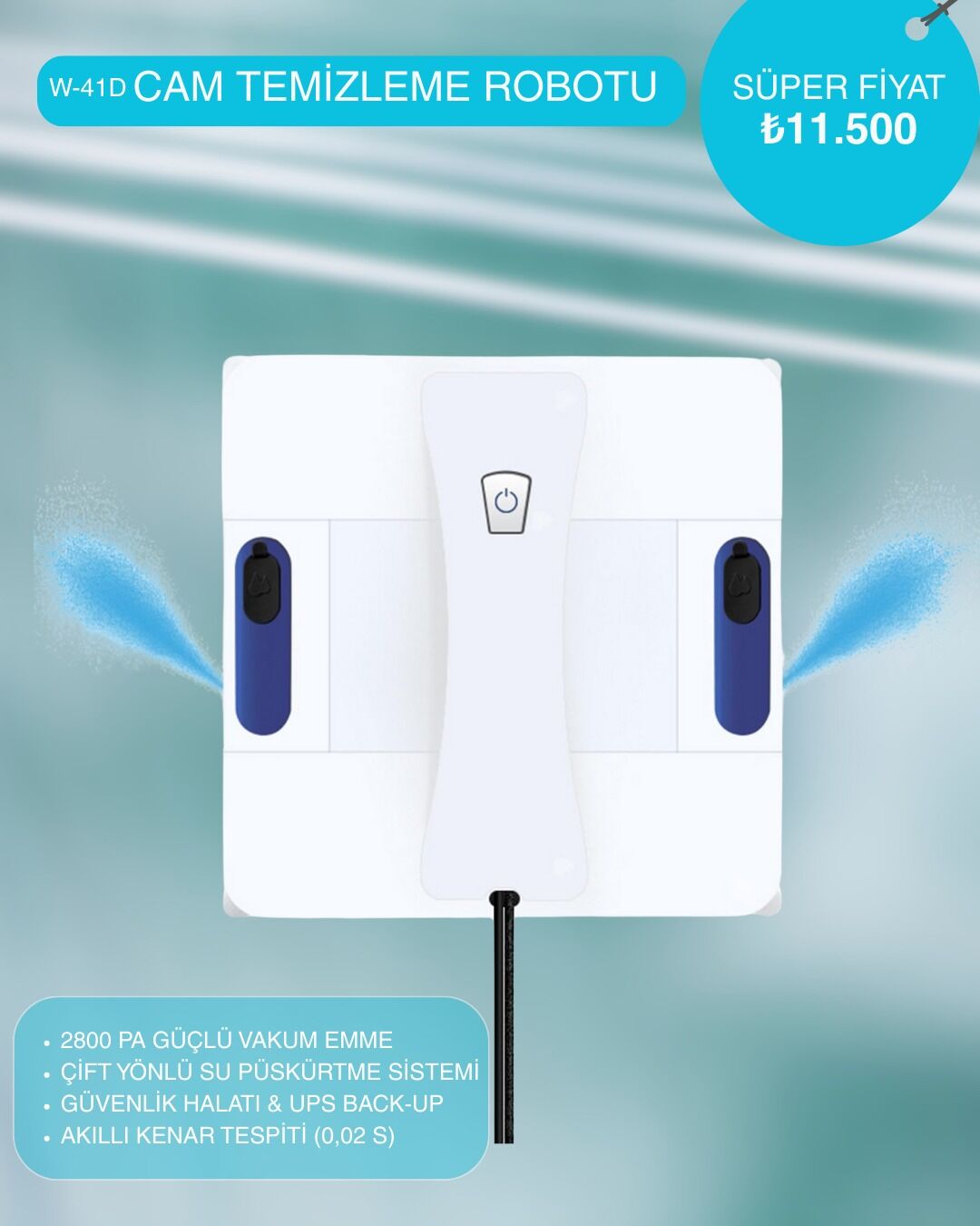 Cam Temizleme Robotu W-41 D