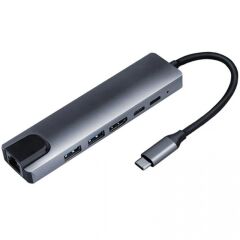 Sensei 6 in 1 Type-C to Hdmi Çok Fonksiyonlu Bağlantı İstasyonu