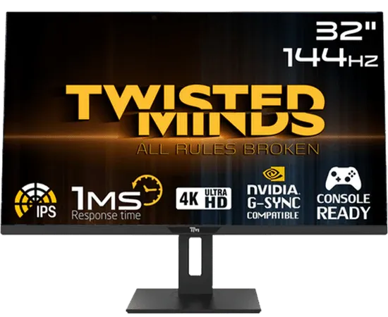 Twisted Minds TM32DUI UHD 32, 144Hz, 4K 1ms, HDMI 2.1 Oyuncu Monitorü
