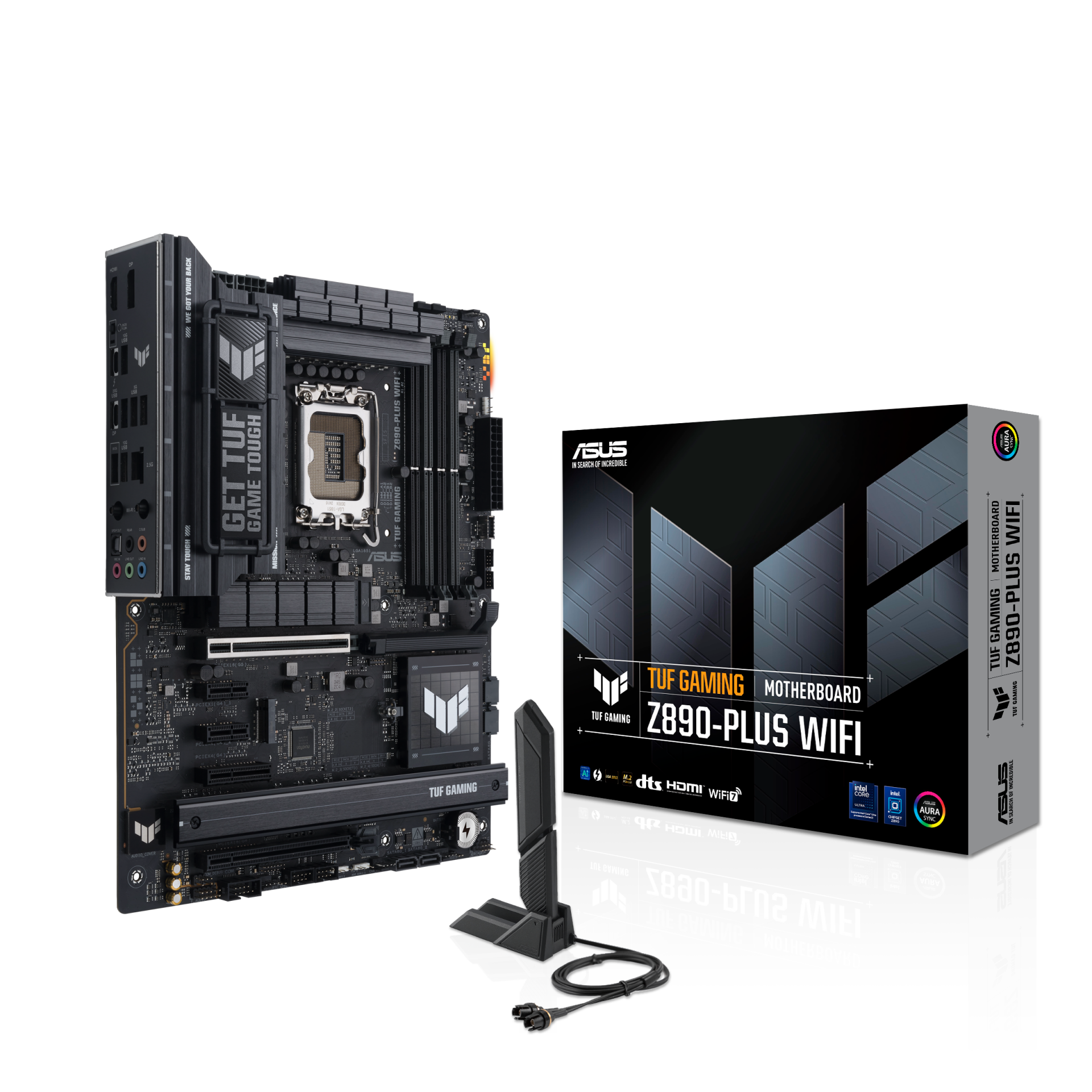 Asus Tuf Gaming Z890-Plus Wi-Fi Intel LGA1851P DDR5 9066 4xM2 ATX Anakart