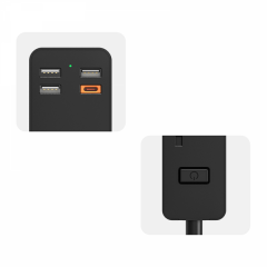 Wiwu Power Strip 4 AC 3 Usb 20w PD Elektrik Kablosu, Siyah