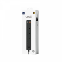 Wiwu Power Strip 4 AC 3 Usb 20w PD Elektrik Kablosu, Siyah