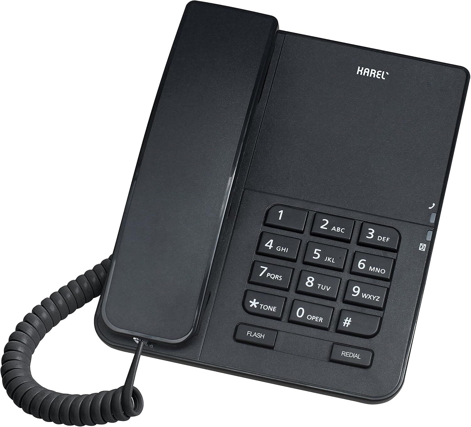 Karel TM140 Siyah TM140  Kablolu Telefon, Siyah/Beyaz