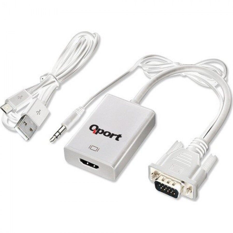 Qport Q-VH Vga to Hdmi Dönüştürücü