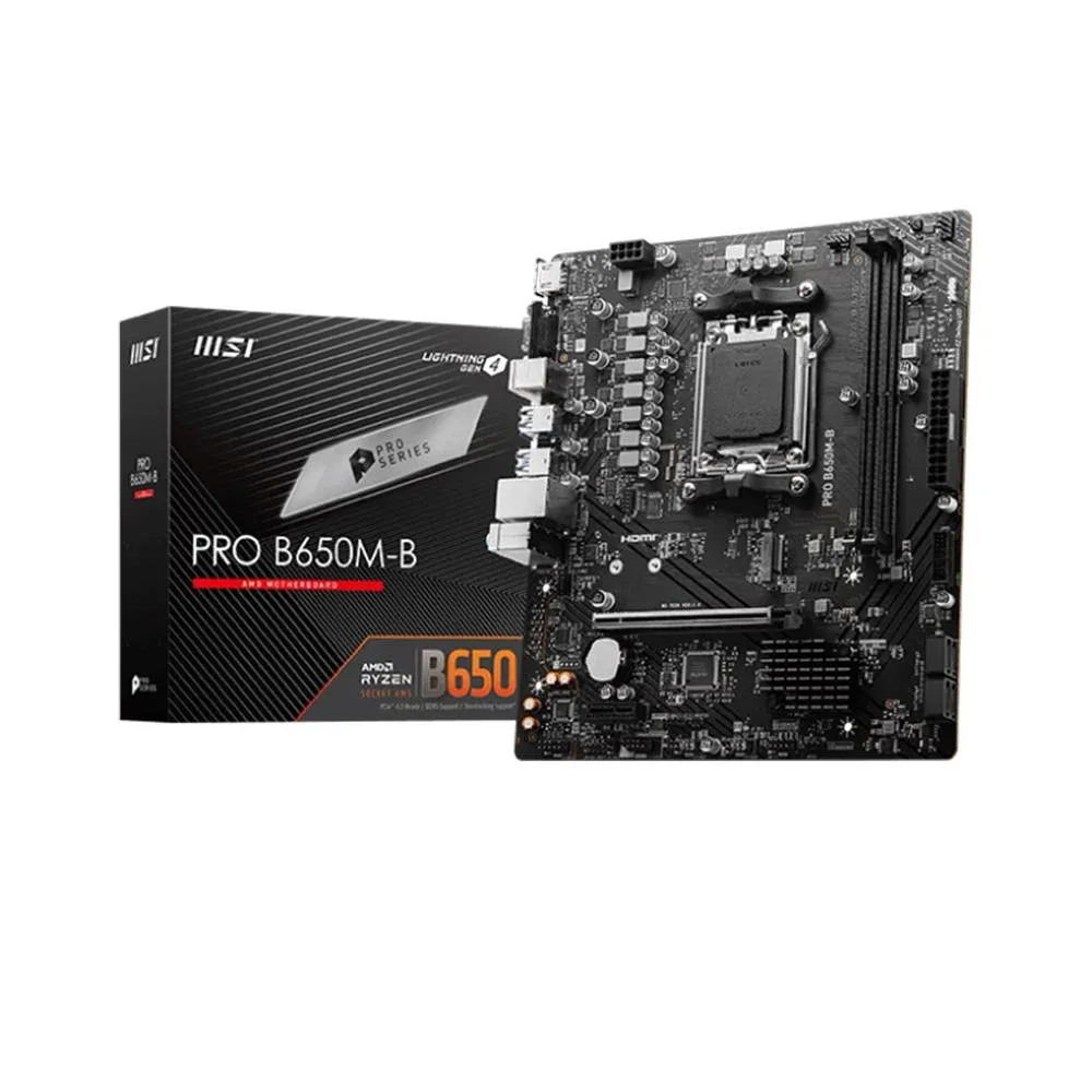 Msi PRO B650M-B DDR5 AMD B650 AM5 Soket DDR5 6800+(OC)MHz mATX Anakart