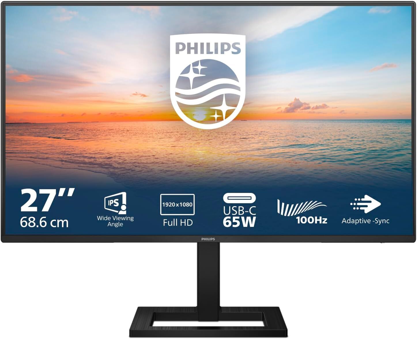 Philips 27E1N1300AE 27'' Ekran IPS 4ms 100Hz HDMI USB USB-C Monitör