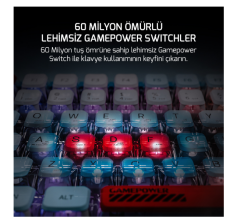 GAMEPOWER SENSE TKL RGB RED SWITCH MEKANIK GAMING KLAVYE