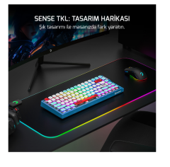 GAMEPOWER SENSE TKL RGB RED SWITCH MEKANIK GAMING KLAVYE