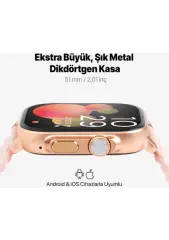 Ttec Tempus 51MM Tft Ekranlı Dikdörtgen Metal Kasa Akıllı Saat