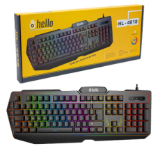 HELLO HL-4618 3 MAKRO TUSLU ISIKLI OYUNCU KLAVYE