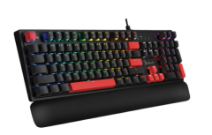 BLOODY S515R F.BLACK Q TR USB-BMLS RED SWITCH+Bilek Desteği RGB MEKANİK GAMING KLAVYE