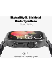Ttec Tempus 51MM Tft Ekranlı Dikdörtgen Metal Kasa Akıllı Saat