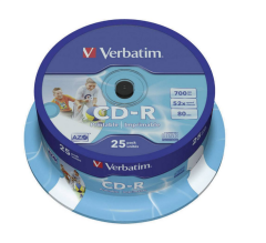 VERBATIM 43439 CD-R 700MB 52X80 25'LI CAKEBOX