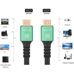 Codegen CPS8K30 Metal Başlıklı 3 Metre HDMI 2.1 Kablosu