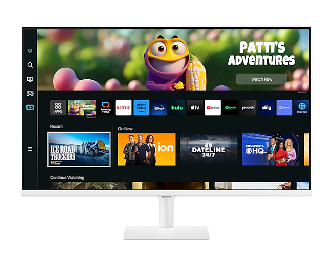 Samsung VA Smart Monitor 32'' M50C Serisi FHD Akıllı Hoparlörler ve Uzaktan Kumandalı Monitör, Beyaz