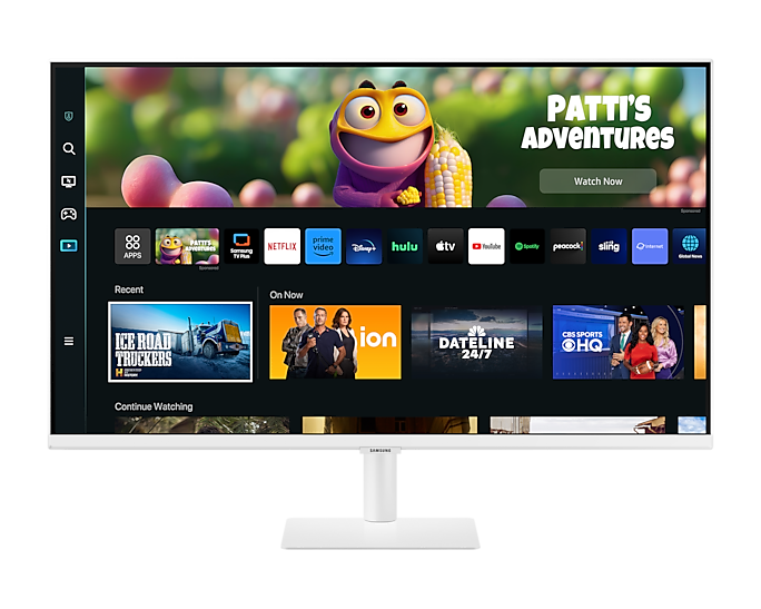 Samsung VA Smart Monitor 32'' M50C Serisi FHD Akıllı Hoparlörler ve Uzaktan Kumandalı Monitör, Beyaz